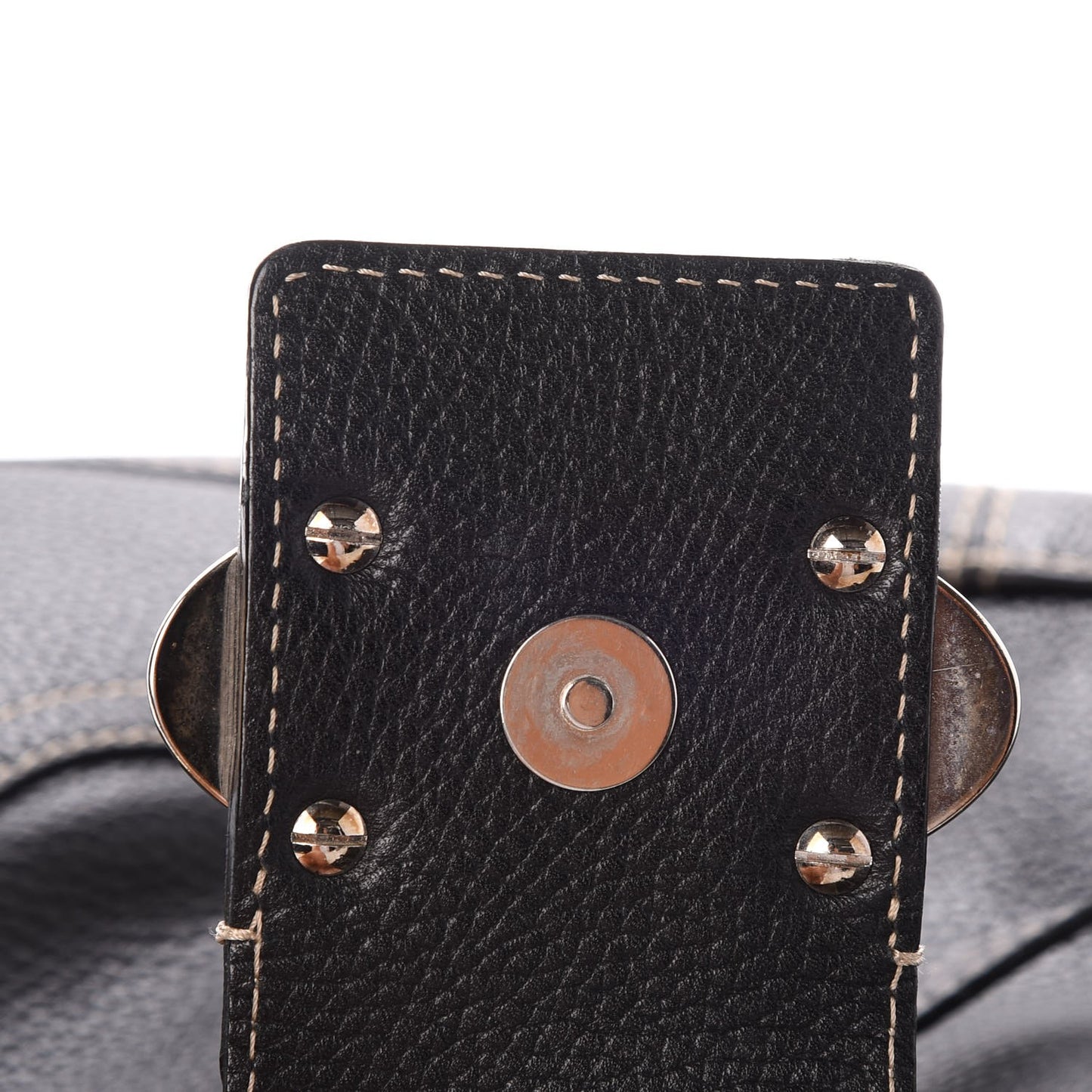 Grained Calfskin Tote Black