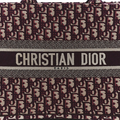 Christian Dior Oblique Medium Book Tote Burgundy Multicolor 8 of 11
