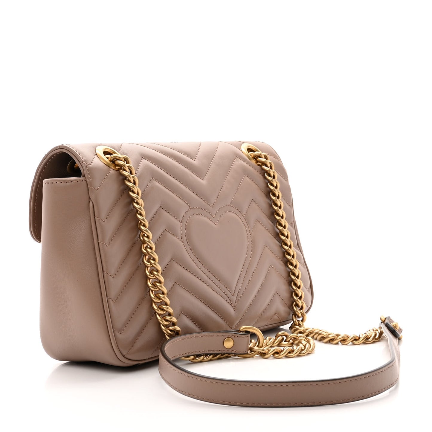 Calfskin Matelasse Small GG Marmont Shoulder Bag Porcelain Rose