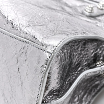 Balenciaga Agneau Arena Crystal Neo Cagole Handbag XS Silver 12 of 12