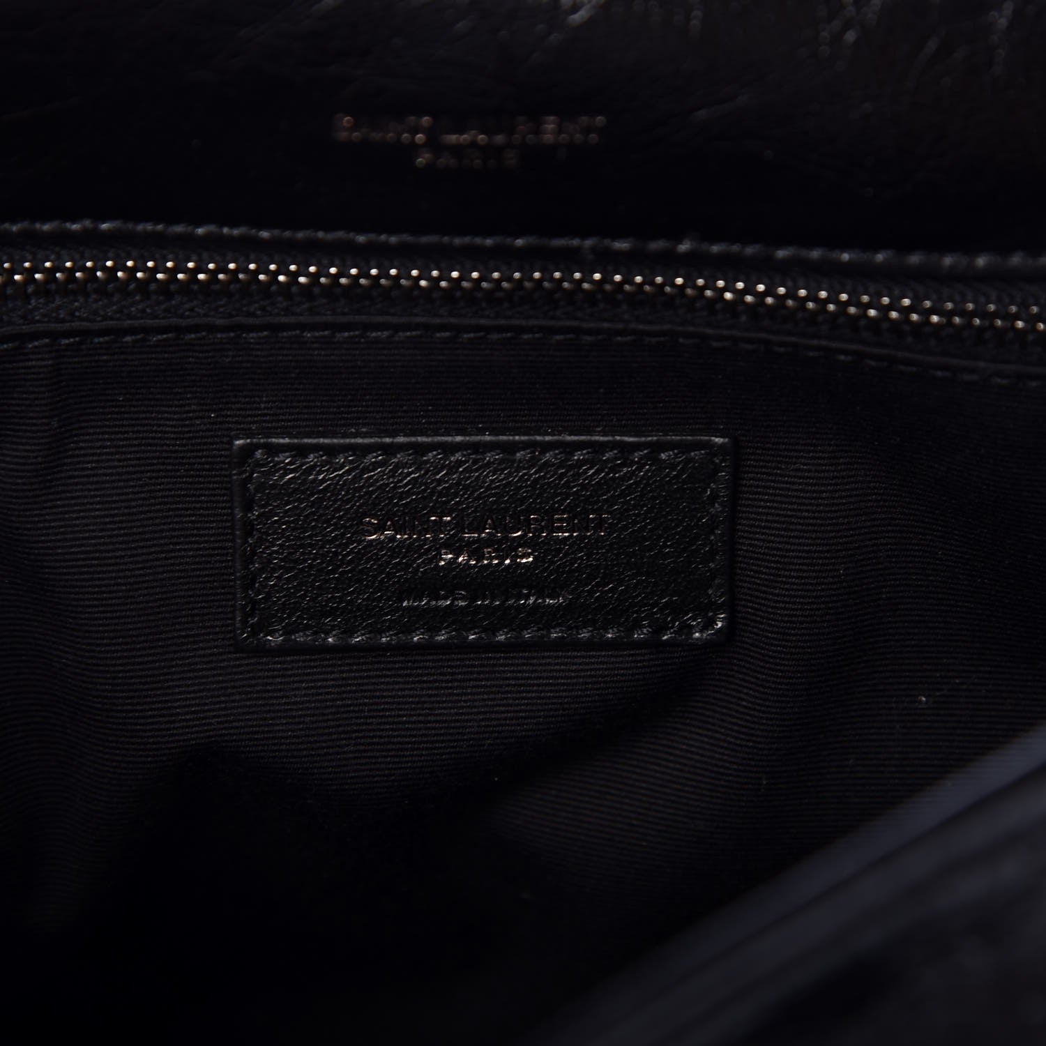 Saint Laurent Crinkled Calfskin Matelasse Monogram Large Niki Chain Satchel Black 7 of 9