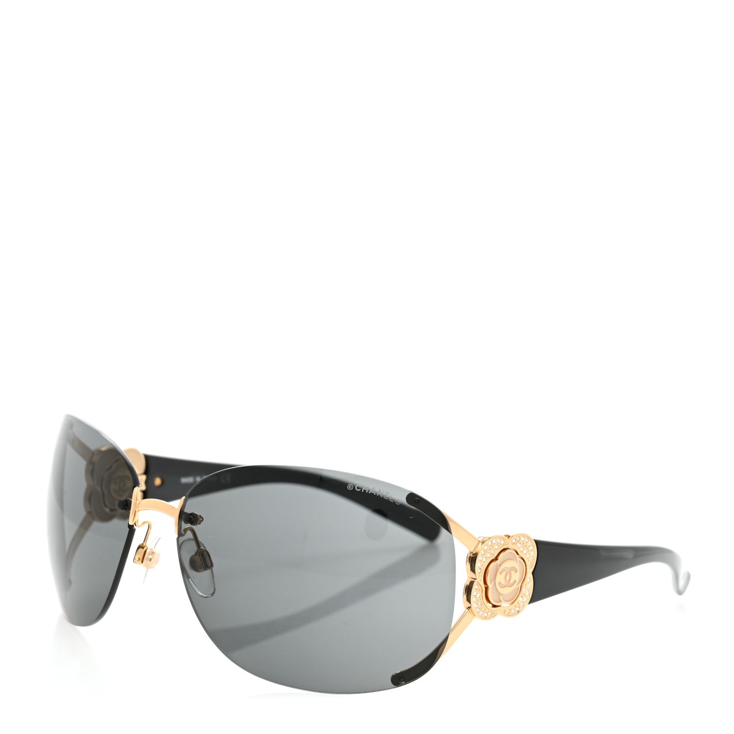 Crystal Camellia CC Sunglasses 4171-B Black