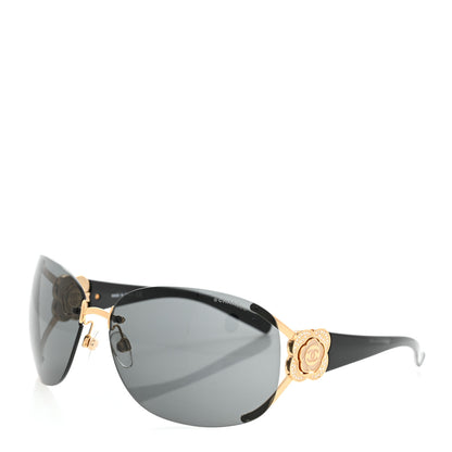 Chanel Crystal Camellia CC Sunglasses 4171-B Black 1 of 6
