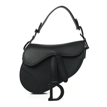 Christian Dior Ultra Matte Calfskin Mini Saddle Bag Black 1 of 11