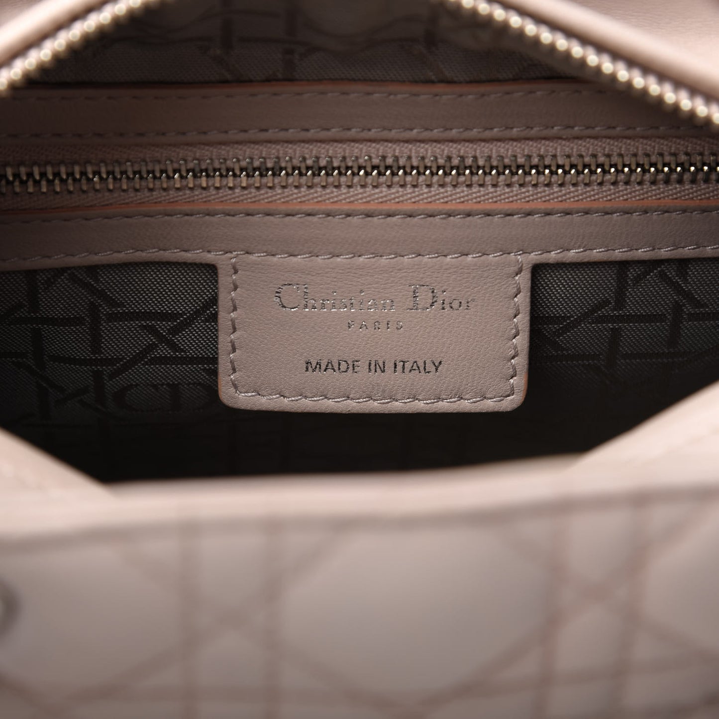 Lambskin Cannage Medium Lady Dior Light Pink