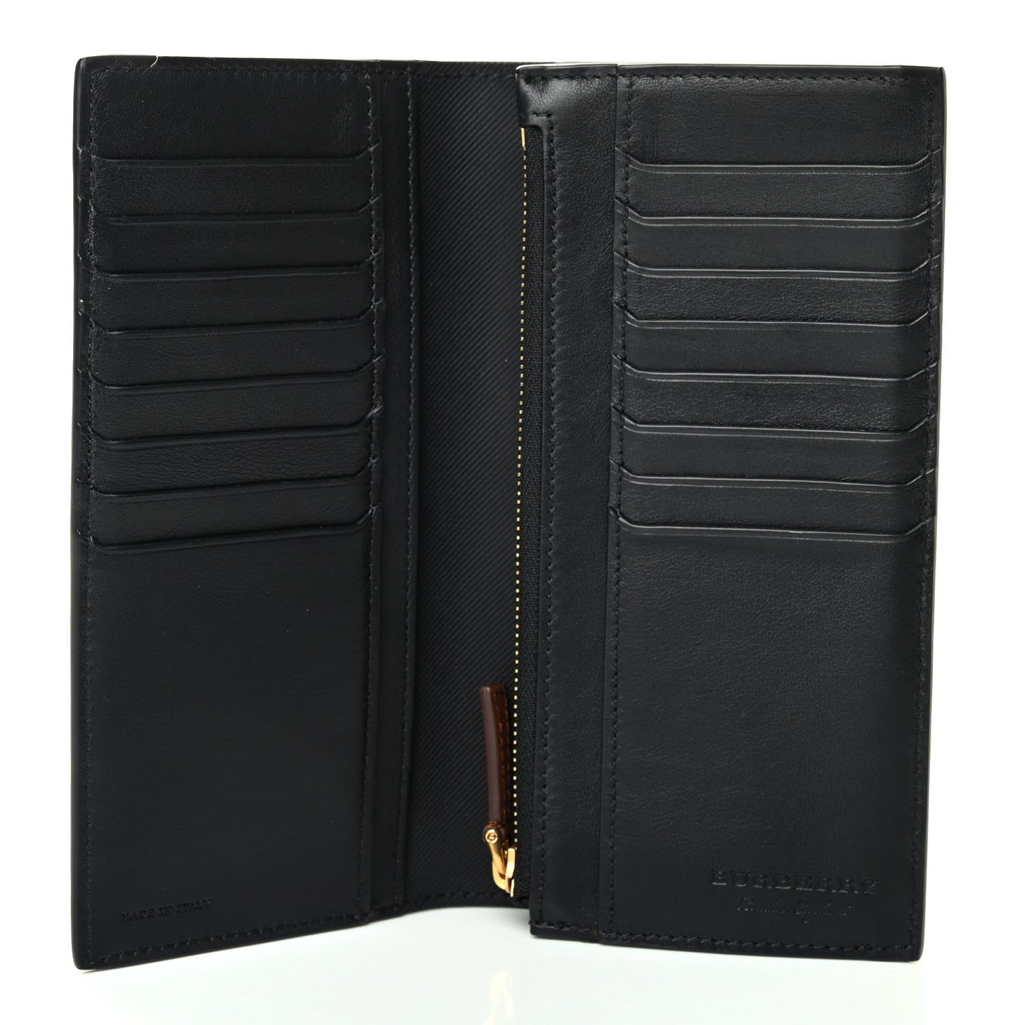 Calfskin Continental Flap Wallet Black