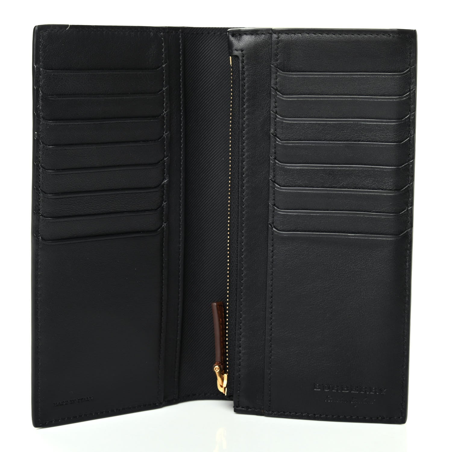 Burberry Calfskin Continental Flap Wallet Black 4 of 8