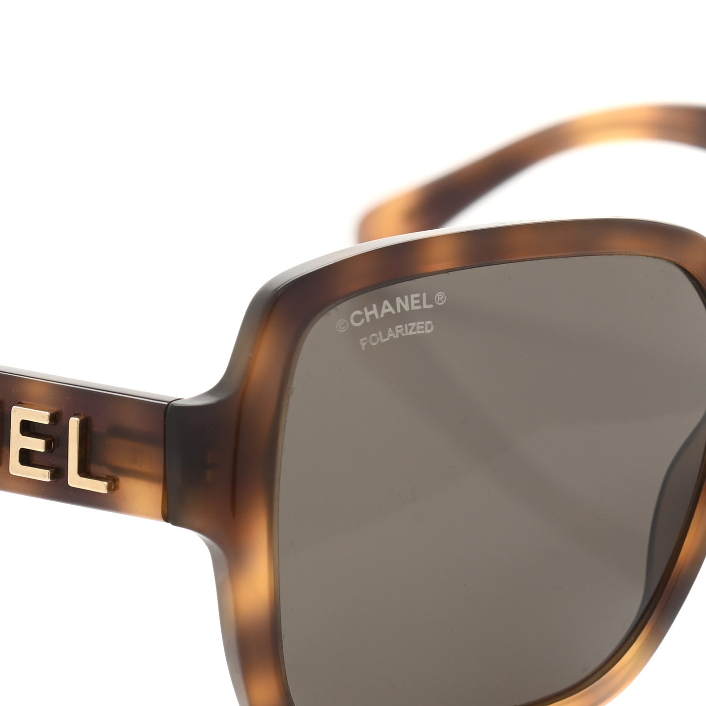 Acetate Polarized Square Sunglasses 5408 Brown