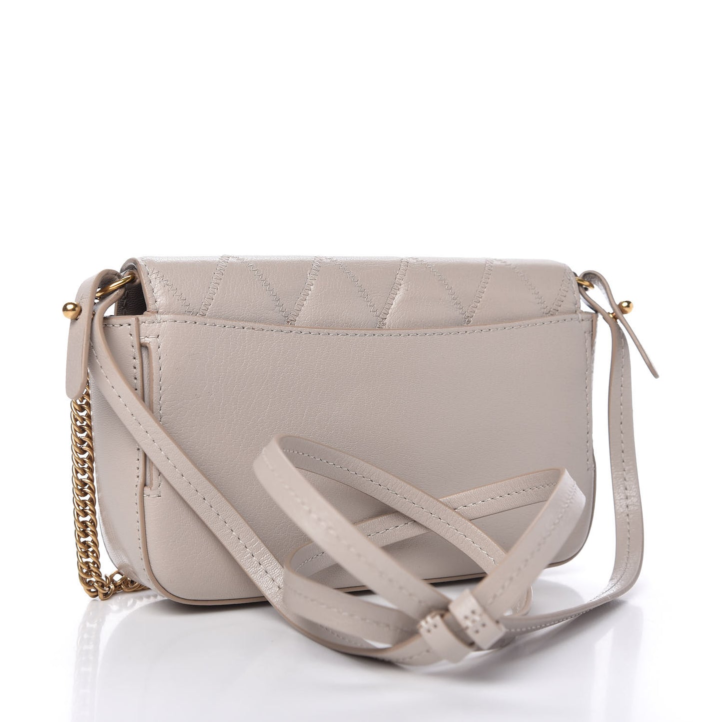 Goatskin Quilted GV3 Mini Pocket Convertible Bag Natural