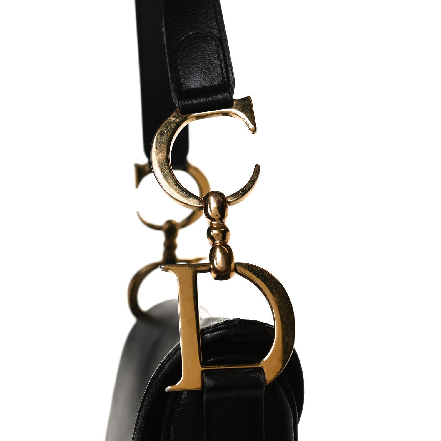 Christian Dior Calfskin Saddle Bag Black 17 of 17