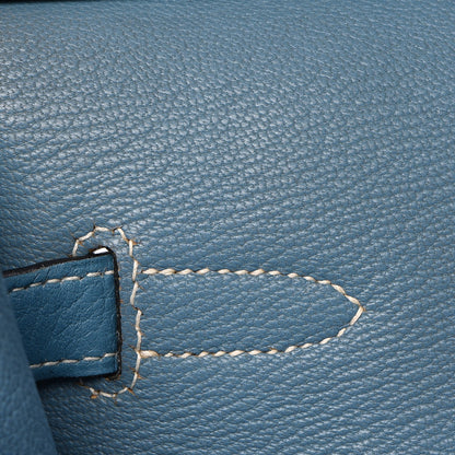 Hermes Togo Birkin 40 Blue Jean 16 of 29