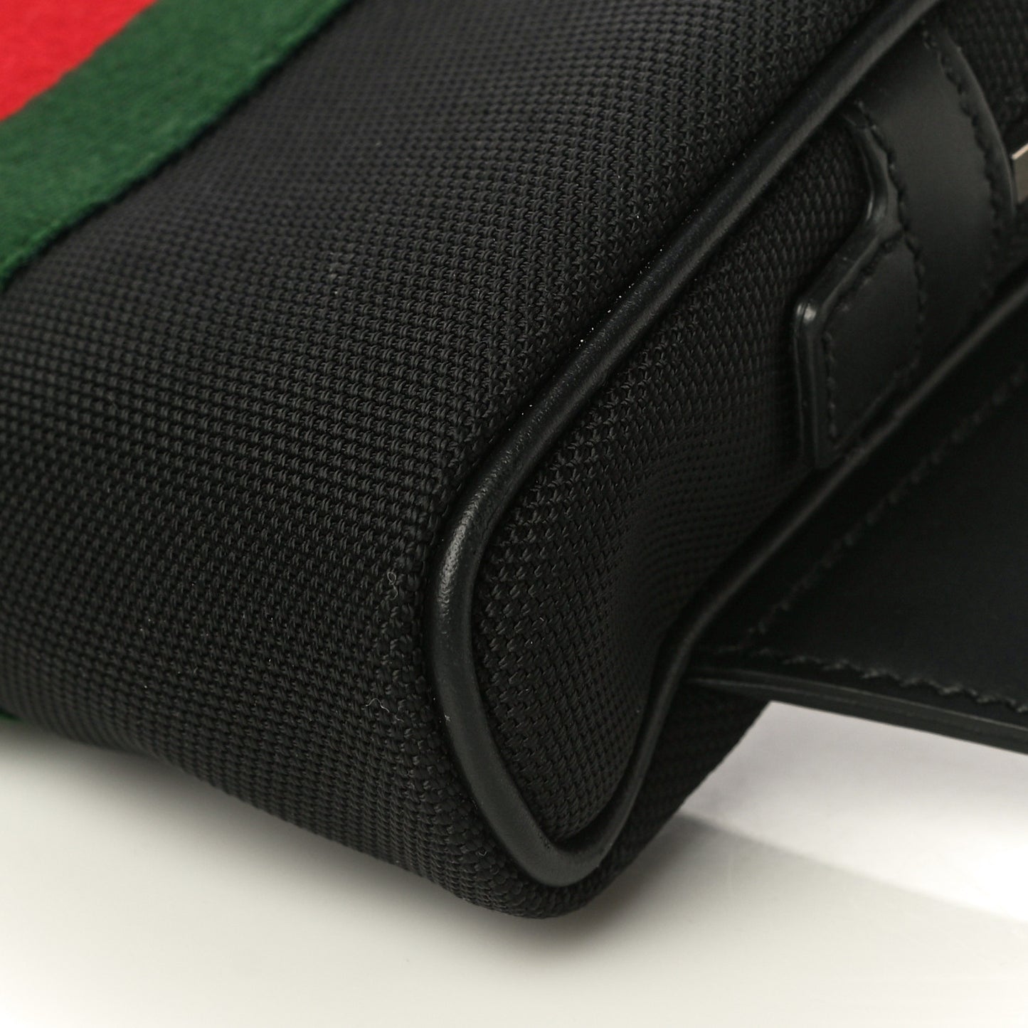 Canvas Web Slim Belt Bag Black