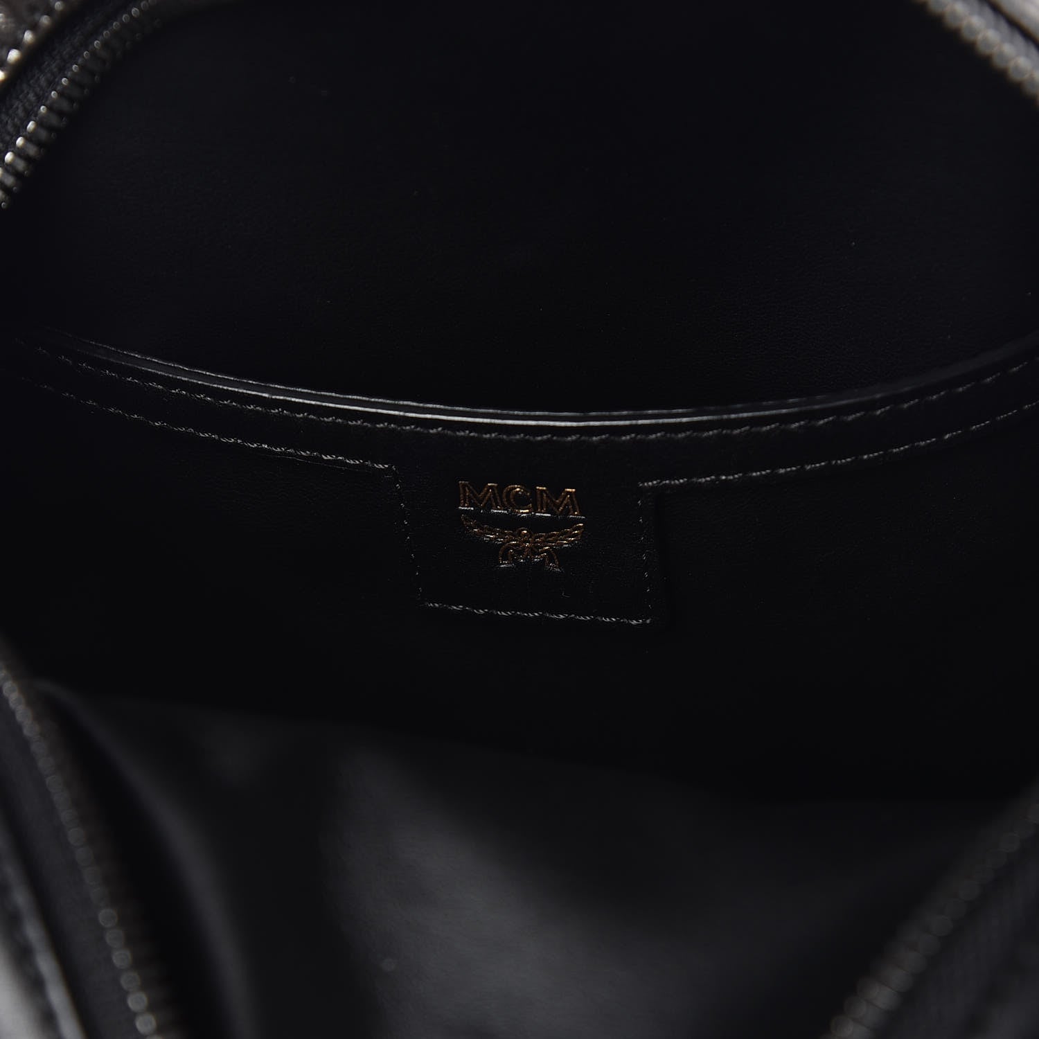MCM Metallic Visetos Side Stud Mini Stark Backpack Silver Black 6 of 9
