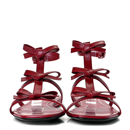 Valentino Garavani Nappa French Bow Sandals 36.5 Rosso Valentino 3 of 7