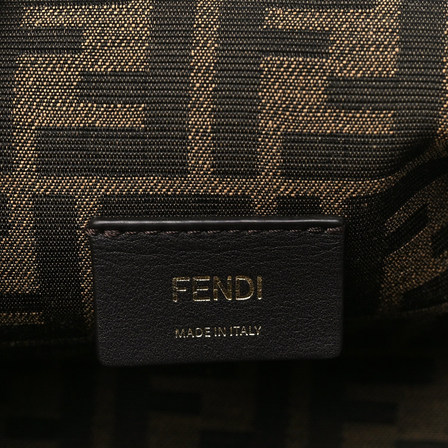Fendi Shiny Nappa Fabric Jacquard FF 1974 Midi Fendi Tobacco Moro