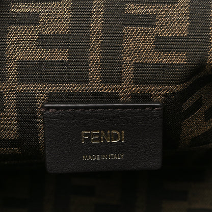 Fendi Shiny Nappa Fabric Jacquard FF 1974 Midi Fendi Tobacco Moro Ebano 6 of 10