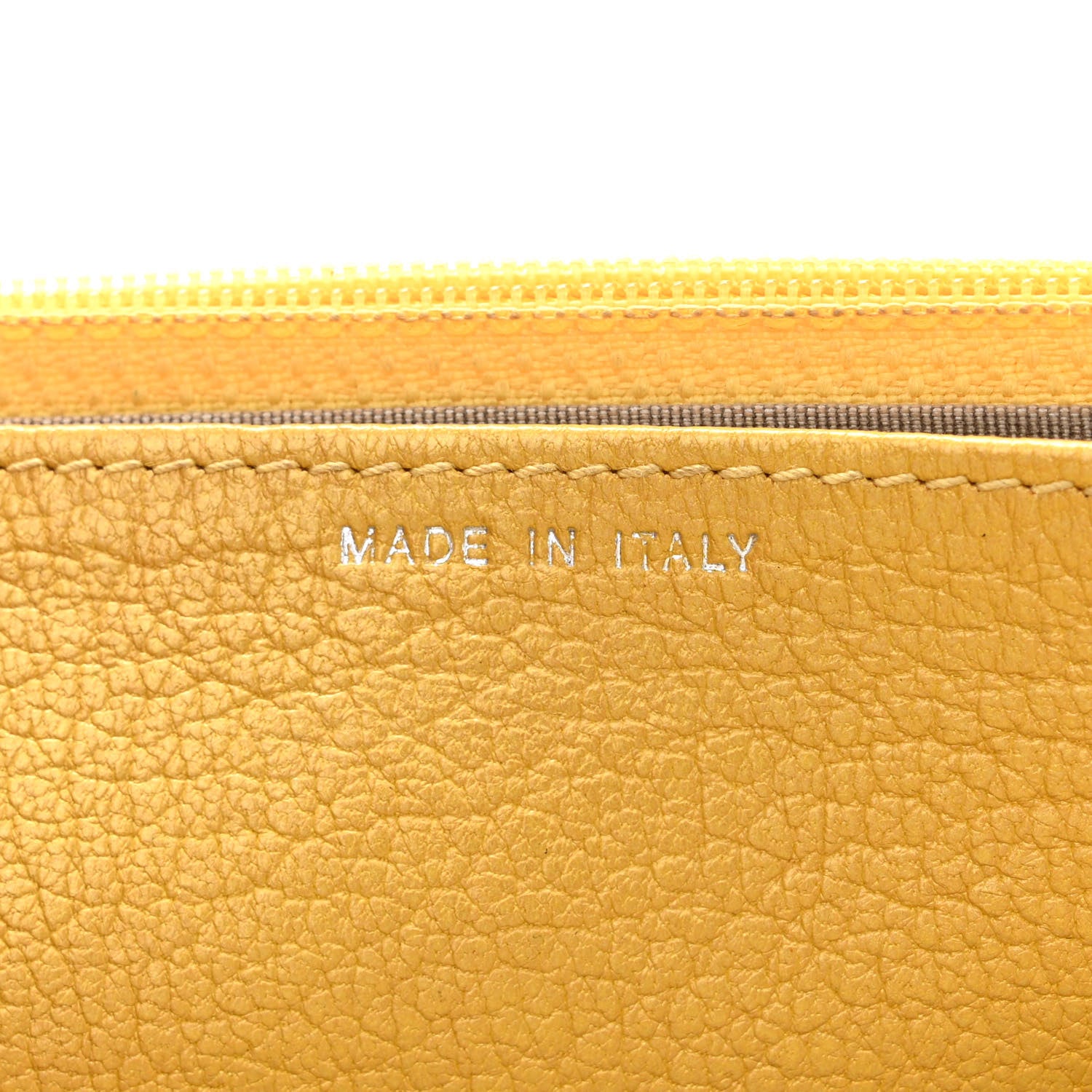 Chanel Caviar Quilted Wallet on Chain WOC Yellow 7 of 13