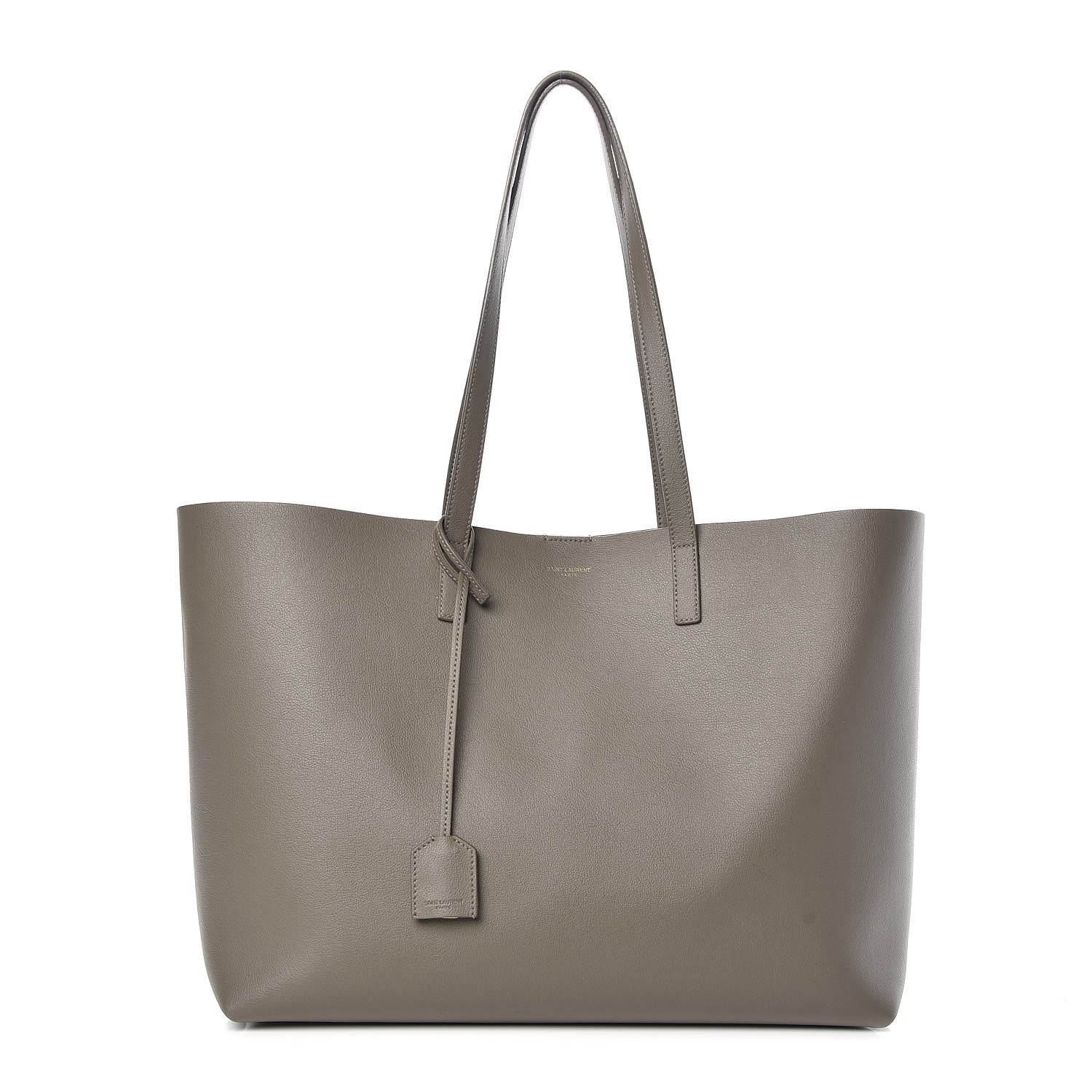 Saint Laurent Calfskin Large Shopping Tote Kaki Militaire 1 of 11