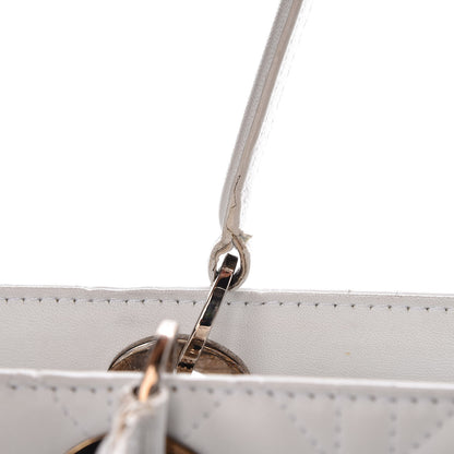 Christian Dior Lambskin Cannage Soft Lady Dior East West White 18 of 20