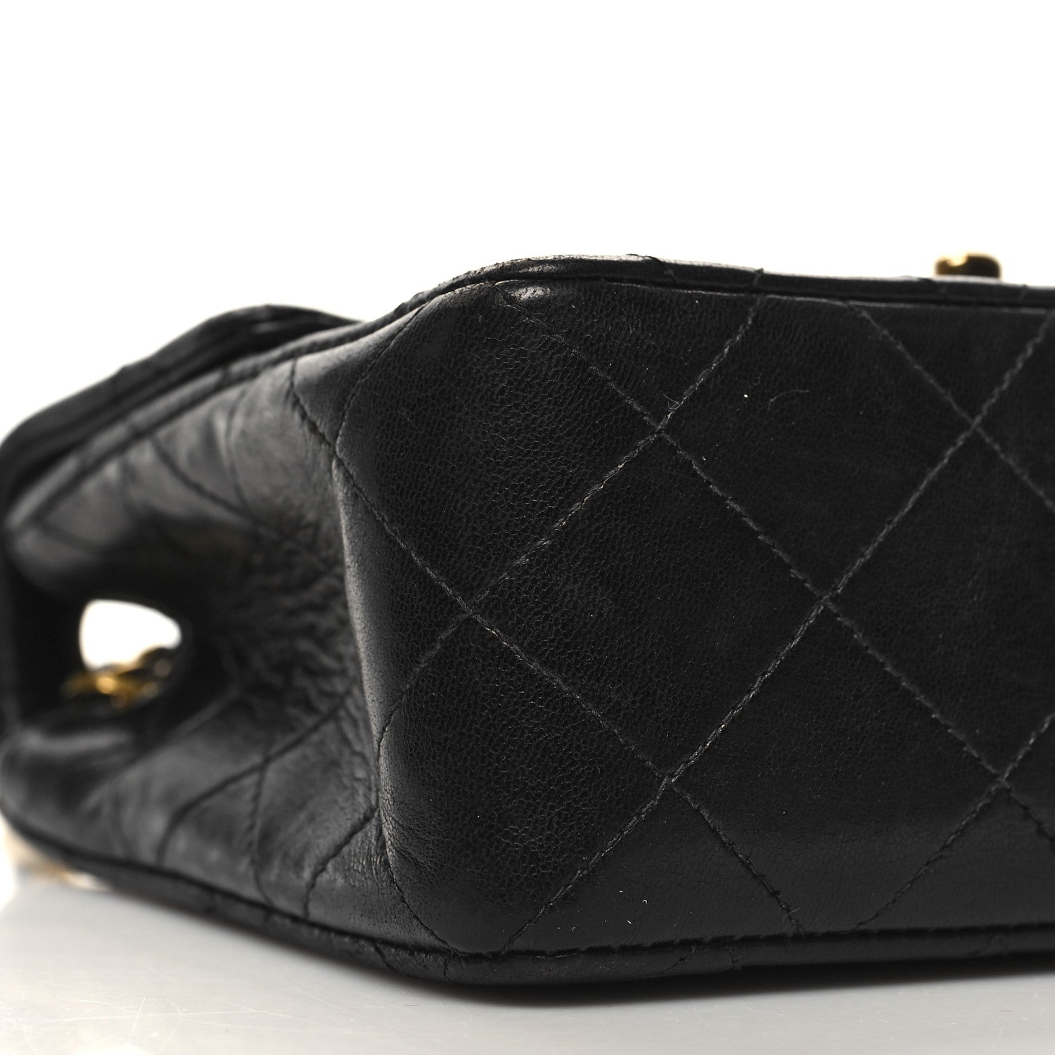 Chanel Lambskin Quilted Mini Square Flap Bag Black 9 of 13