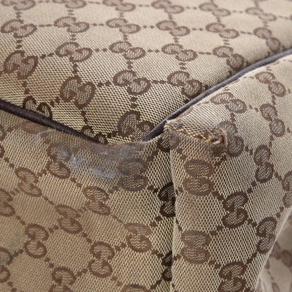Gucci Monogram Natural Pigskin Large Diaper Bag Beige Ebony Cocoa Dark Chocolate 13 of 18