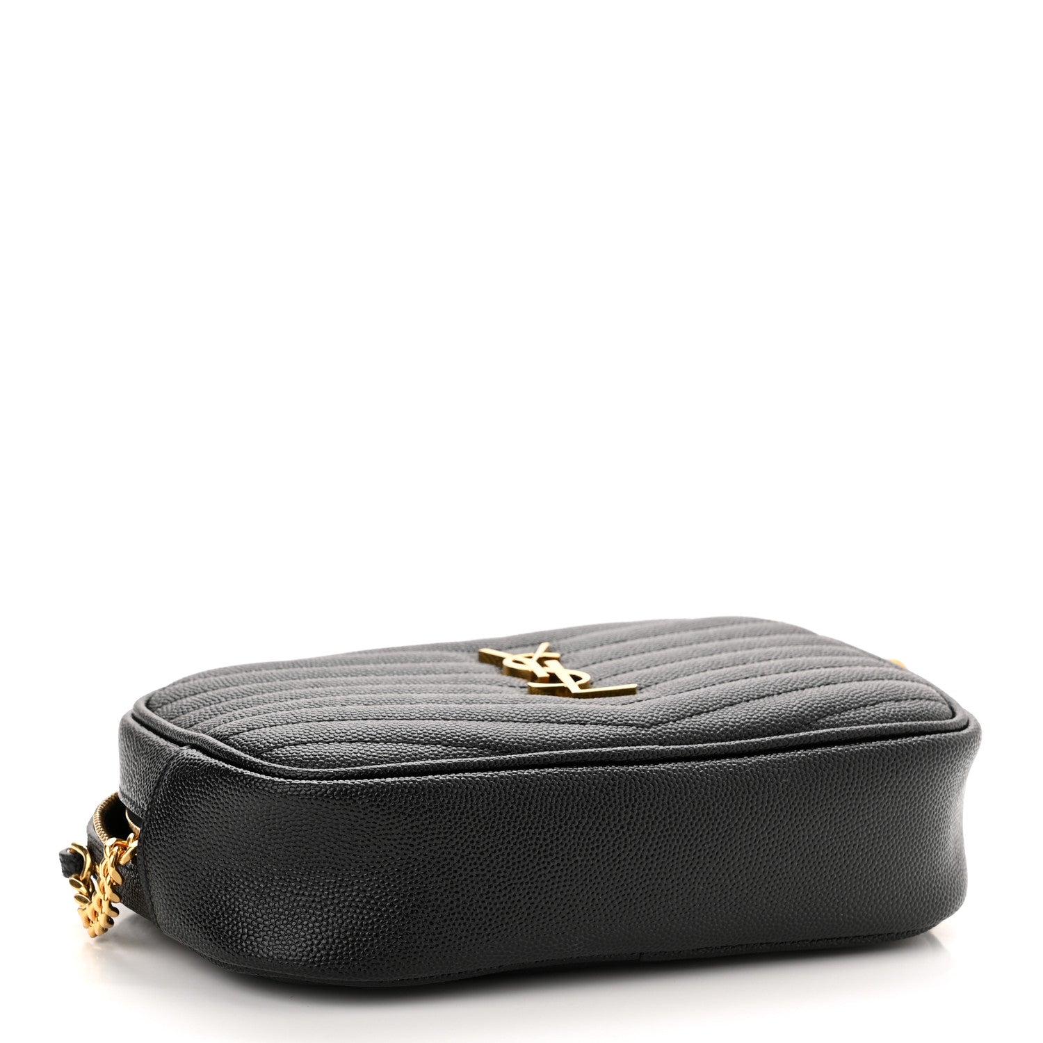 Saint Laurent Grain De Poudre Matelasse Monogram Mini Lou Camera Bag Black 4 of 11