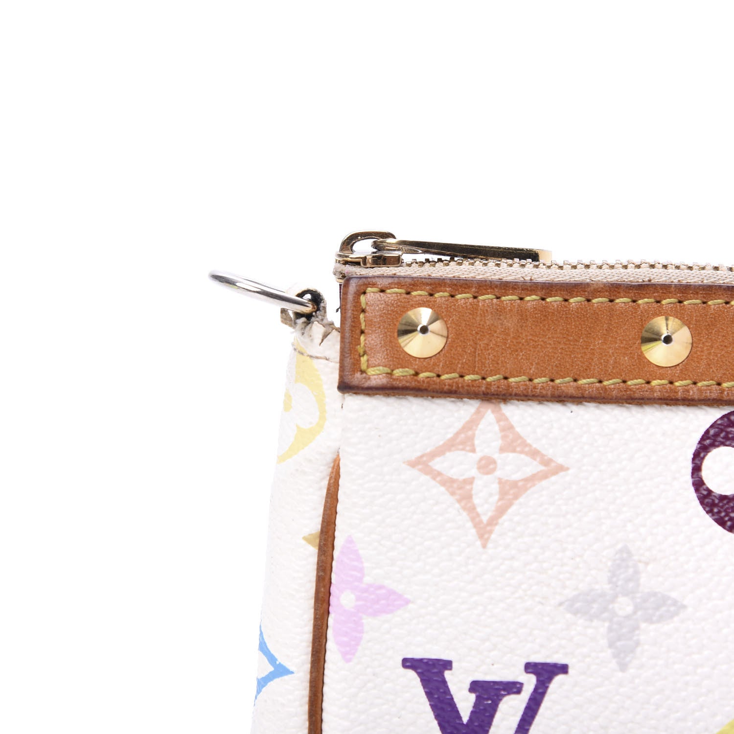 Louis Vuitton Monogram Multicolor Pochette Accessories White 9 of 10