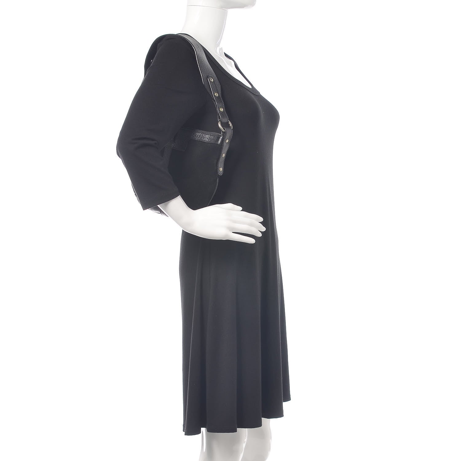 Burberry Calfskin Suede Hobo Black 2 of 9