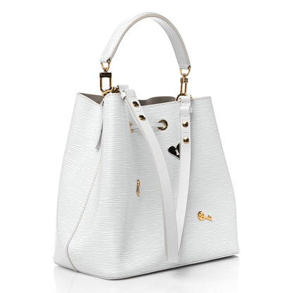 Louis Vuitton Epi Love Lock NeoNoe White 3 of 9