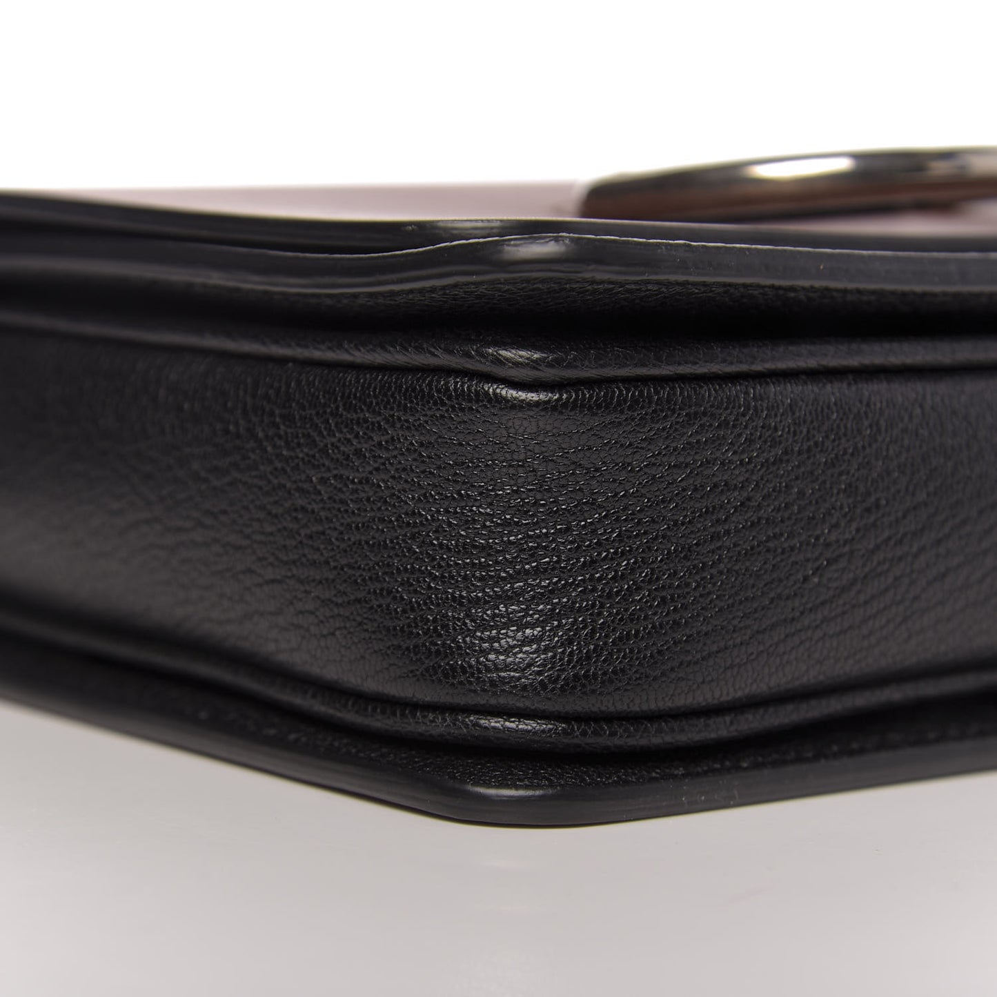 Calfskin Small D-Ring Bag Tan Black