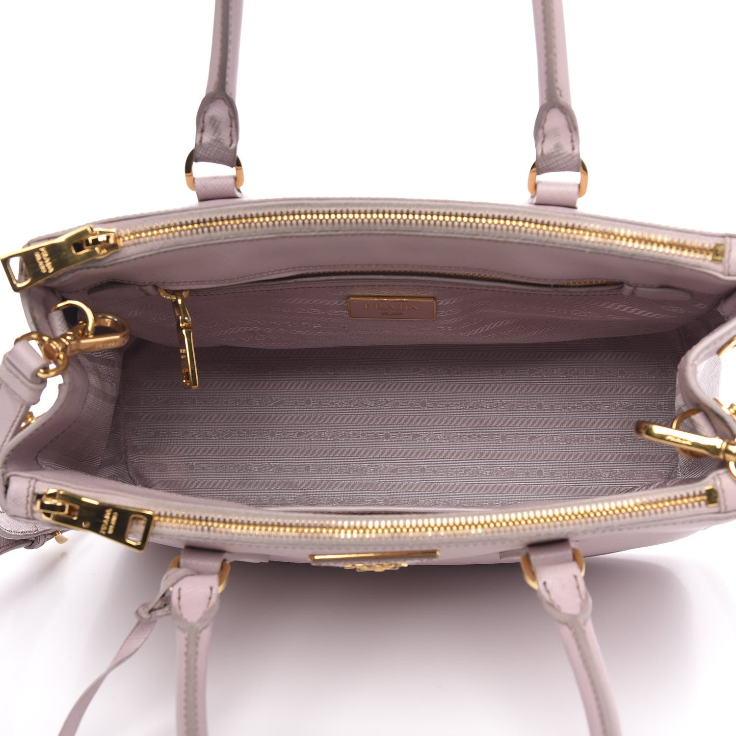 Prada Saffiano Small Galleria Double Zip Tote Mughetto 5 of 20