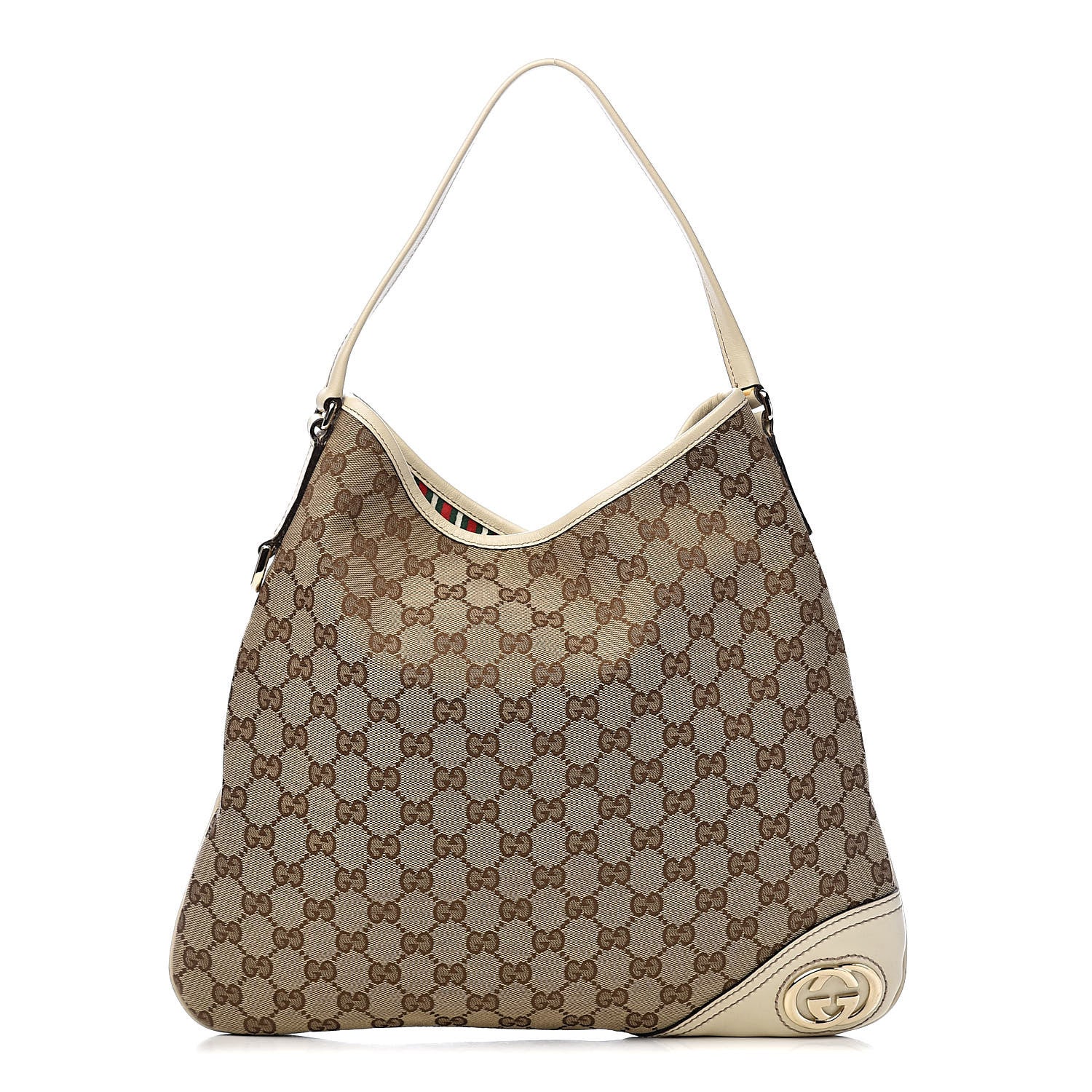 Gucci Monogram Medium New Britt Hobo Off White 1 of 13