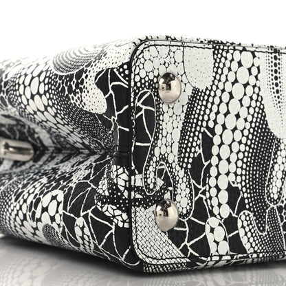 Louis Vuitton LV X YK Taurillon Psychedelic Capucines MM Black White 7 of 8
