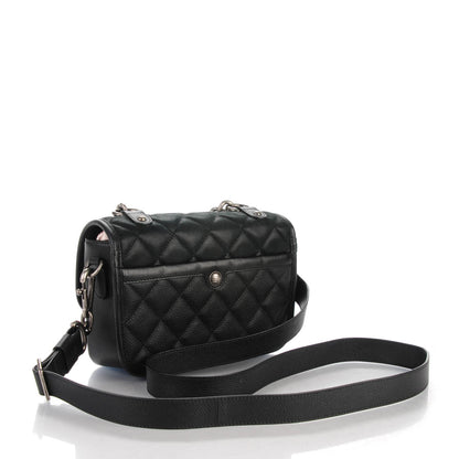 Chanel Caviar Iridescent Calfskin Quilted Small Daily Carry Messenger Black 3 of 7