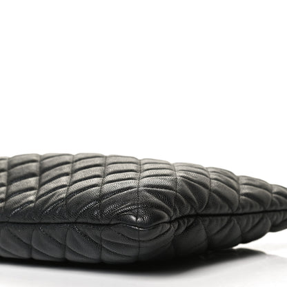 Chanel Caviar Quilted Large Cosmetic Case Black 11 of 14