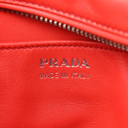 Prada Vitello Daino Lip Print Inside Bag White Azzurro 7 of 8