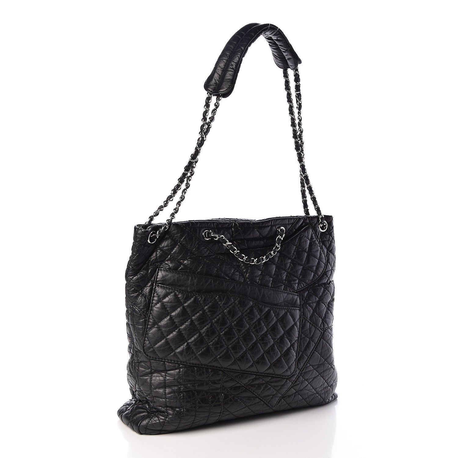 Chanel Aged Calfskin Karl's Cabas Tote Black 3 of 10