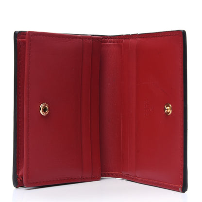 Gucci GG Supreme Monogram Blooms Card Case Beige Blue Navy Hibiscus Red 5 of 14