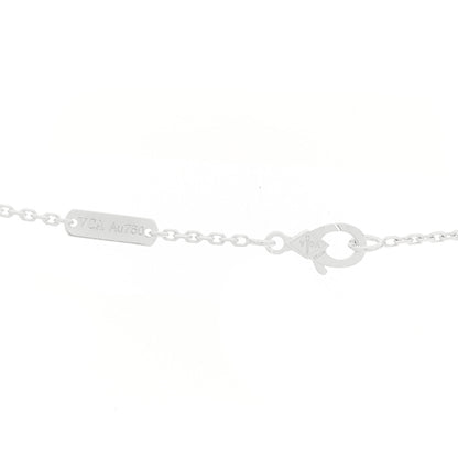Van Cleef & Arpels 18K White Rose Gold Diamond Guilloche Vintage Alhambra Pendant Necklace 4 of 6