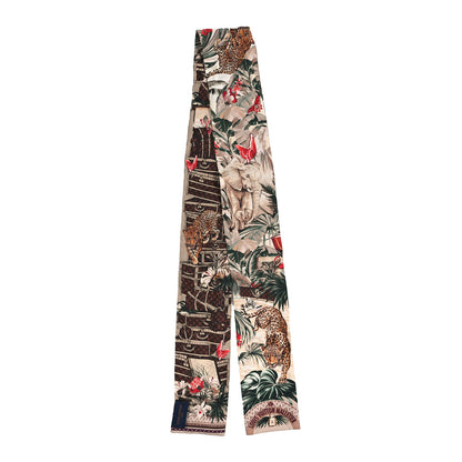 Louis Vuitton Silk Voyage Extraordinaire Bandeau Scarf Beige 2 of 4