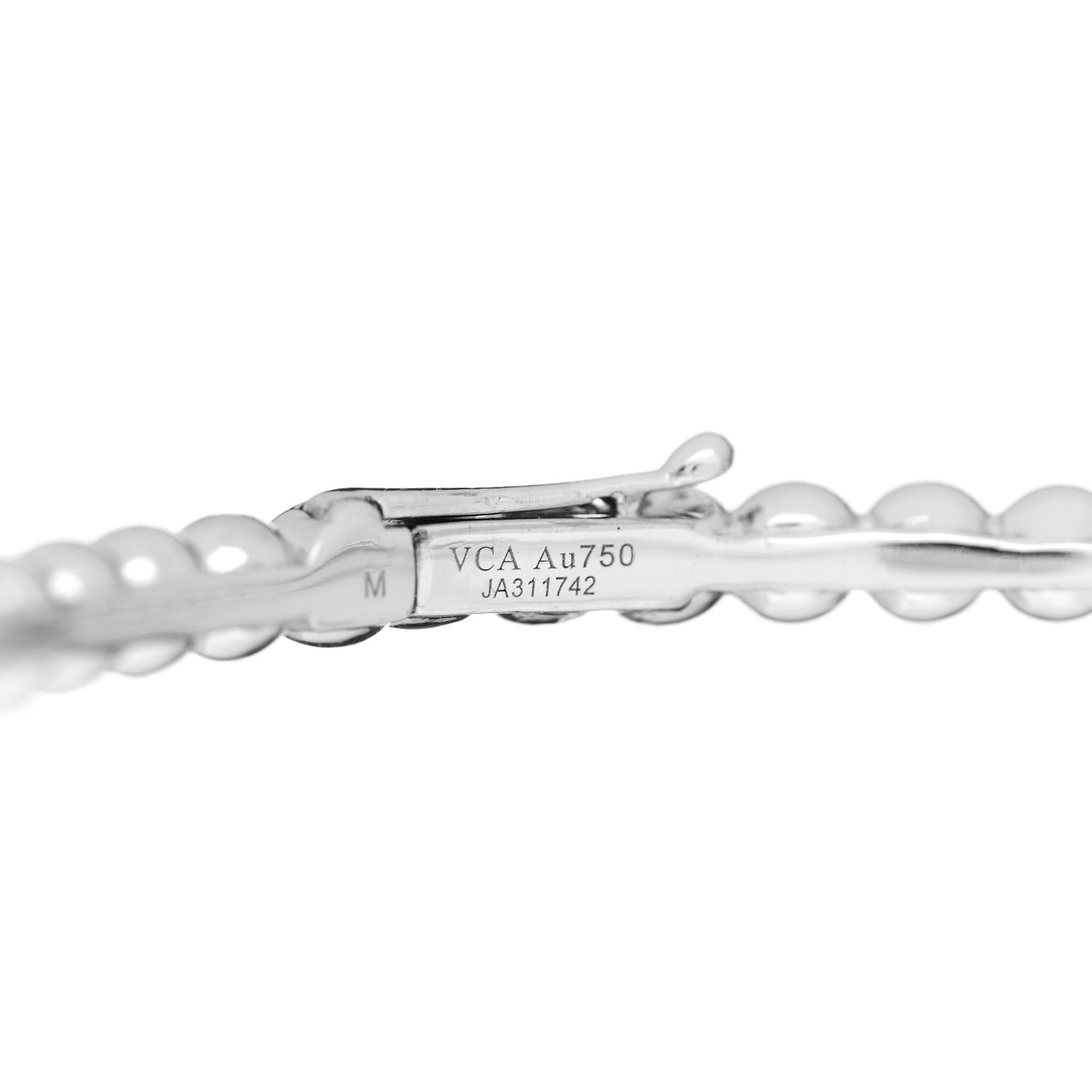 18K White Gold Perlee Pearls of Gold Bracelet M
