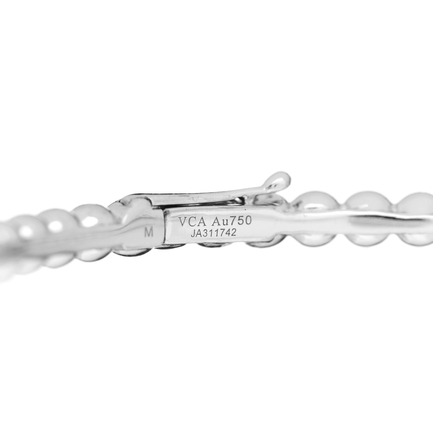 Van Cleef & Arpels 18K White Gold Perlee Pearls of Gold Bracelet M 4 of 4