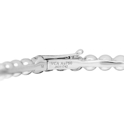 Van Cleef & Arpels 18K White Gold Perlee Pearls of Gold Bracelet M 4 of 4