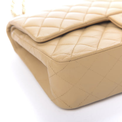 Chanel Lambskin Quilted Medium Double Flap Beige 9 of 12