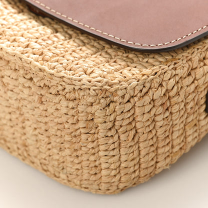 Prada Raffia Vitello Flap Shoulder Bag Naturale Cognac 8 of 8
