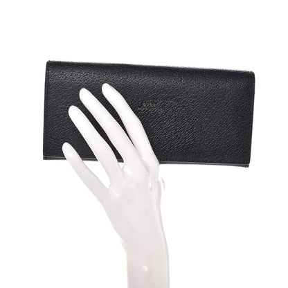 Gucci Calfskin Dandy New Chester Continental Flap Wallet Black 2 of 9