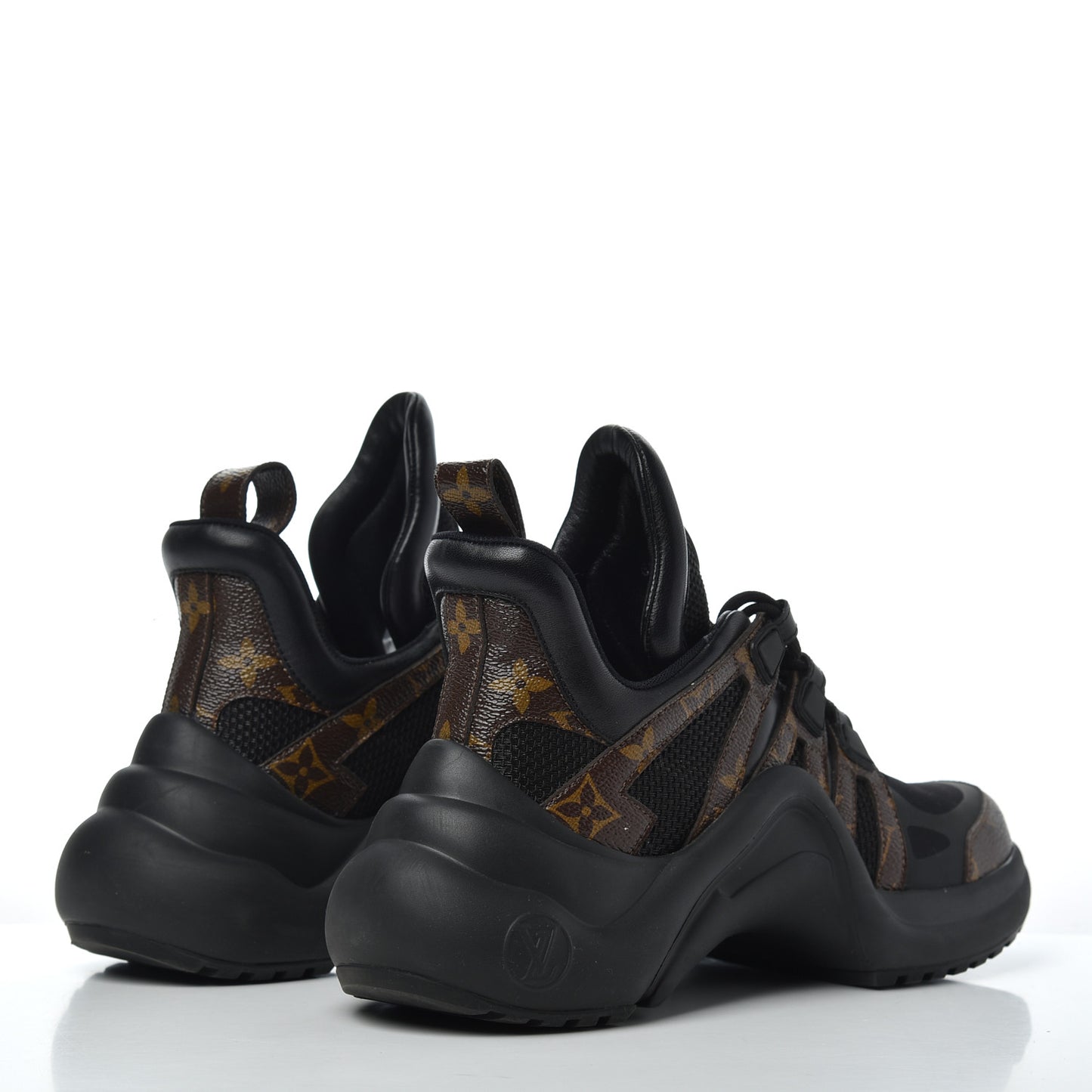 Calfskin Patent Monogram LV Archlight Sneakers 37.5 Black