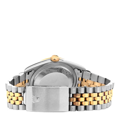 Rolex Stainless Steel 18K Yellow Gold Diamond 36mm Oyster Perpetual Datejust Watch Champagne 16233 3 of 4