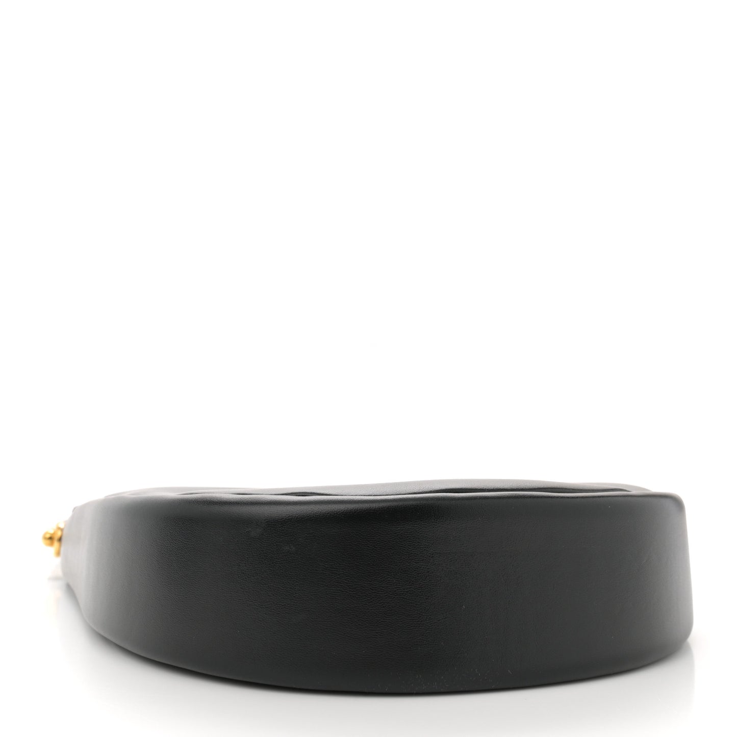 Smooth Calfskin Hula Hoop Shoulder Bag Black