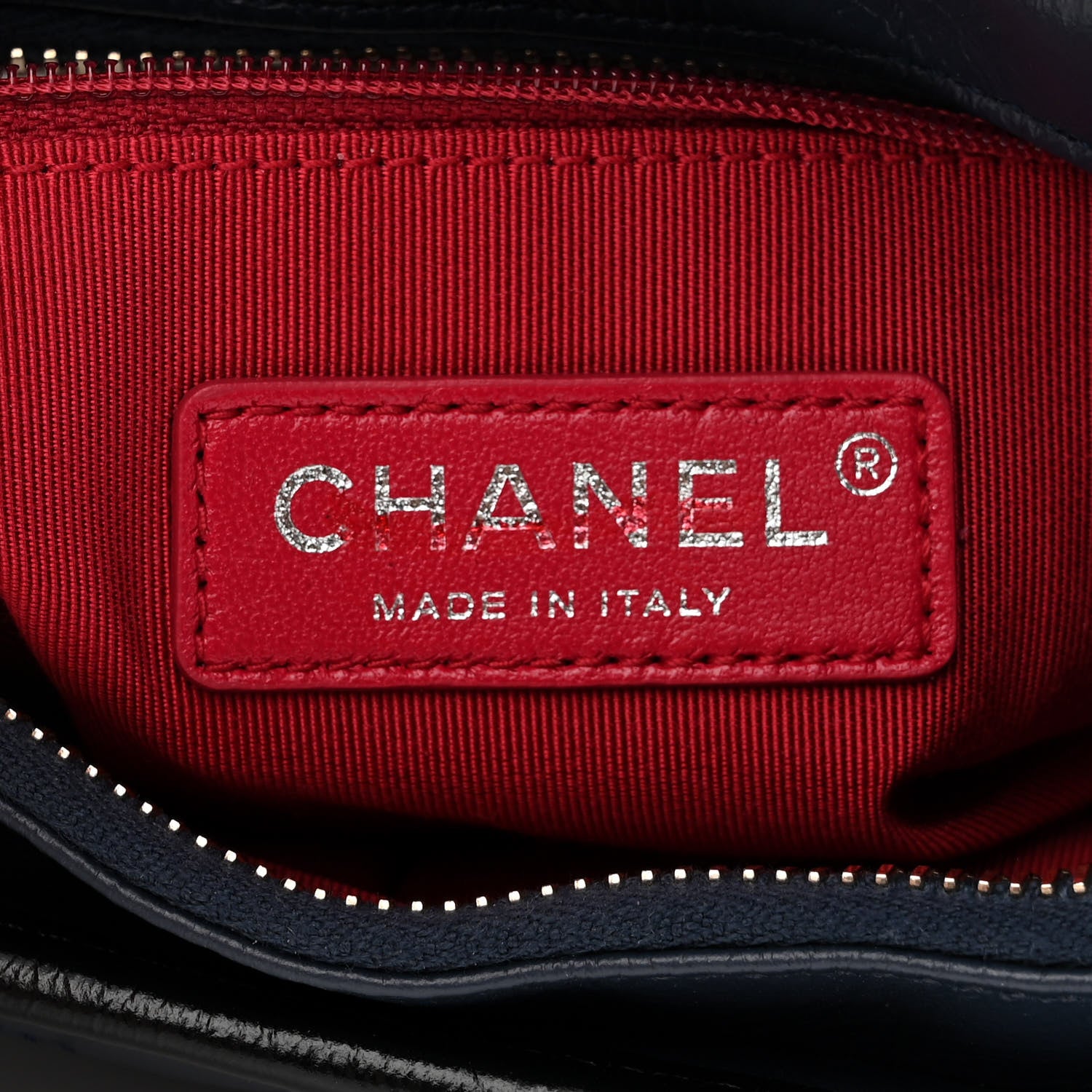 Chanel Aged Calfskin Quilted Small Gabrielle Hobo Navy Black 6 of 11
